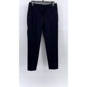 J.CREW Women's Petite Navy Pinstripe Favorite Fit Wool Pants SZ 0P